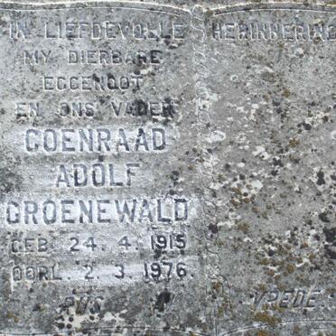 GROENEWALD Coenraad Adolf 1915-1976