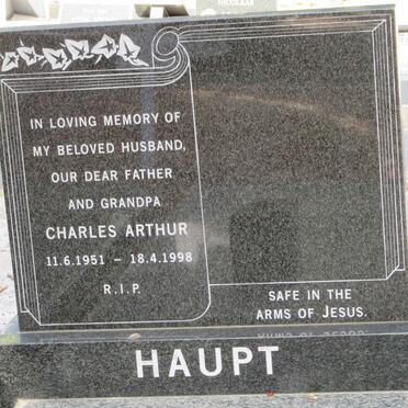 HAUPT Charles Arthur 1951-1998