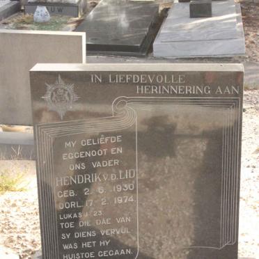 HOVEN Hendrik V.d. LID, van der 1930-1974