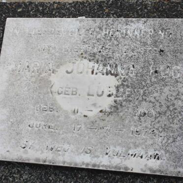 HUGO Maria Johanna nee LUBBE 1900-197?