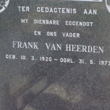 HEERDEN Frank, van 1920-1973