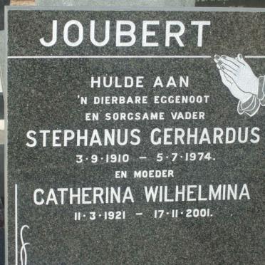 JOUBERT Stephanus Gerhardus 1910-1974 &amp; Catherina Wilhelmina 1921-2001