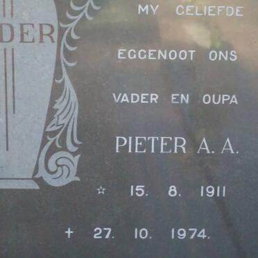 JAGER Pieter A.A., de 1911-1974