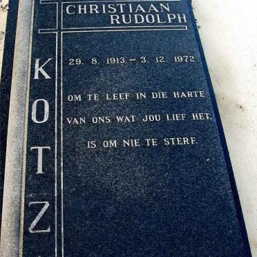 KOTZÉ Christiaan Rudolph 1913-1972