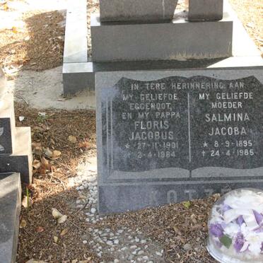 KOTZE Floris Jacobus 1901-1984 &amp; Salmina Jacoba 1895-1985