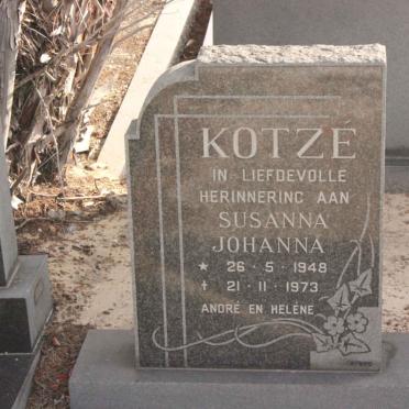 KOTZÉ Susanna Johanna 1948-1973