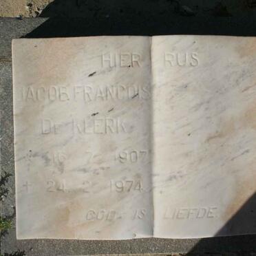 KLERK Jacob Francois, de 1907-1974