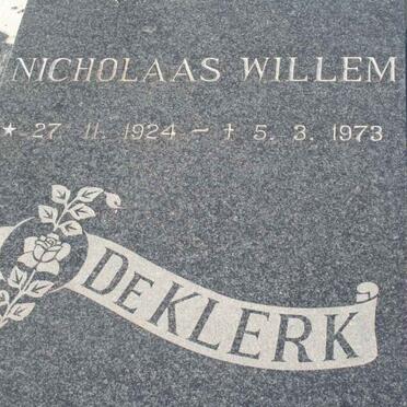 KLERK Nicholaas Willem, de 1924-1973