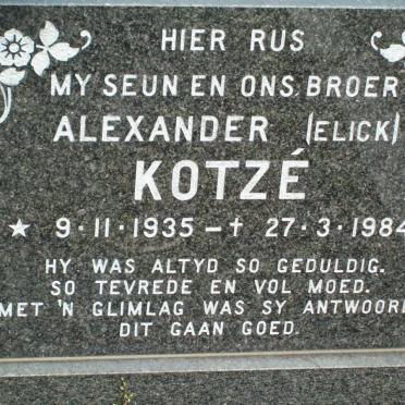 KOTZE Alexander 1935-1984