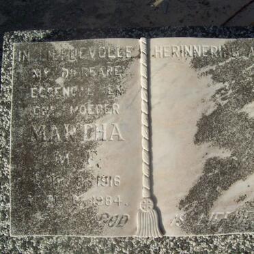 KAHLER Martha M.F. 1916-1984