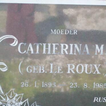 KOCK Catherina M.H., de nee LE ROUX 1895-1985