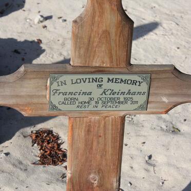 KLEINHANS Francina 1925-2011