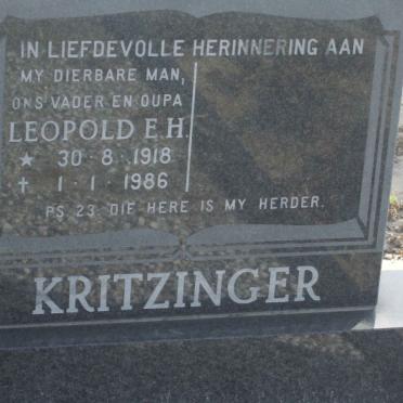 KRITZINGER Leopold E.H. 1918-1986