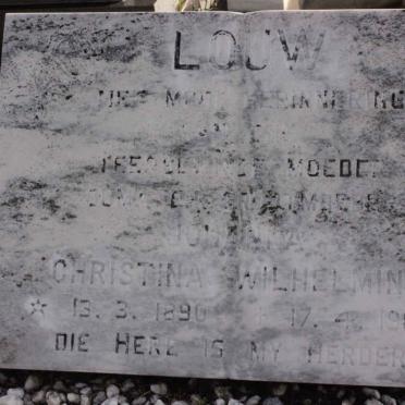 LOUW Christina Wilhelmina 1890-1985