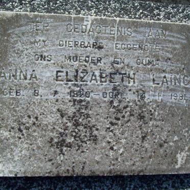 LAING Anna Elizabeth 1920-1981