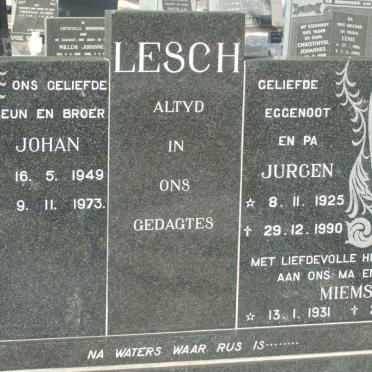 LESCH Johan 1949-1973 :: LESCH Jurgen 1925-1990 &amp; Miems 1931-1999