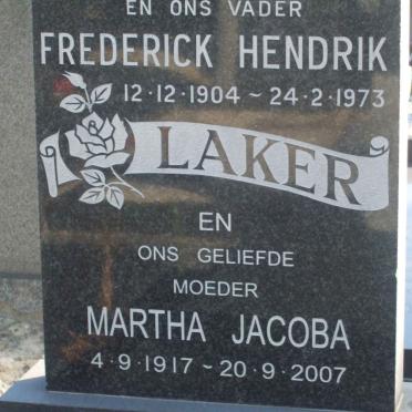 LAKER Frederick Hendrik 1904-1973 &amp; Martha Jacoba 1917-2007