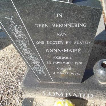 LOMBARD Anna-Marié 1951-1974