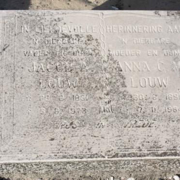 LOUW Jacob A. 1881-19?3 &amp; Anna C.M. 1896-1984
