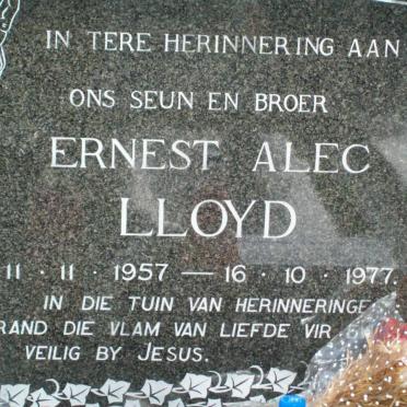 LLOYD Ernest Alec 1957-1977