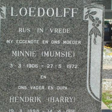 LOEDOLF Hendrik 1898-1991 &amp;  Minnie 1906-1972