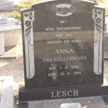 LESCH Anna nee KELLERMAN 1896-1985