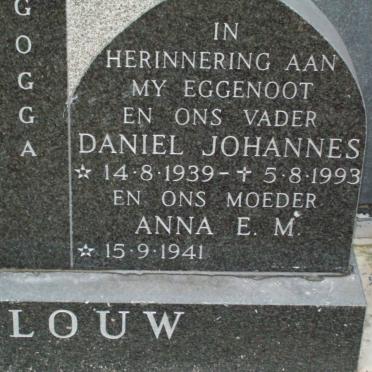 LOUW Daniel Johannes 1939-1993 &amp; Anna E.M. 1941-