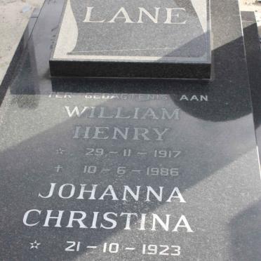 LANE William Henry 1917-1986 &amp; Johanna Christina 1923-2006