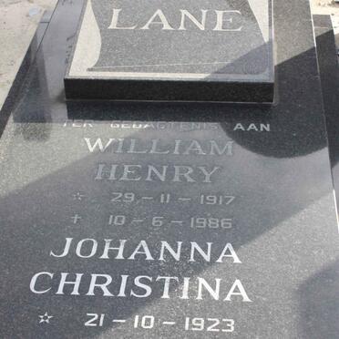 LANE William Henry 1917-1986 &amp; Johanna Christina 1923-2006
