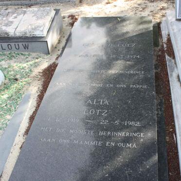 LOTZ Gerhard 1914-1974 &amp; Alta 1919-1982