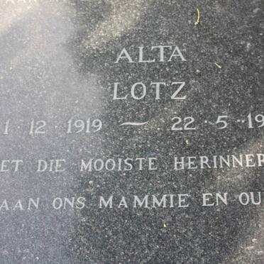 LOTZ Gerhard 1914-1974 &amp; Alta 1919-1982