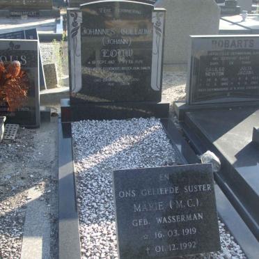 LOUW Johannes Guillaume 1912-1978 &amp; M.C. WASSERMAN 1919-1992