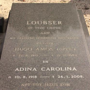 LOUBSER Hugo Amos 1913-1982 &amp; Adina Carolina 1918-2008