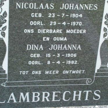 LAMBRECHTS Nicolaas Johannes 1904-1970 &amp; Dina Johanna 1906-1982