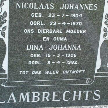LAMBRECHTS Nicolaas Johannes 1904-1970 &amp; Dina Johanna 1906-1982