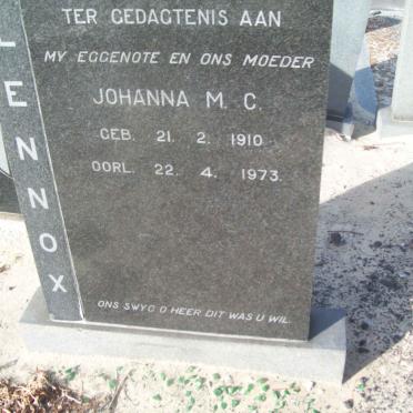LENNOX Johanna M.C. 1910-1973