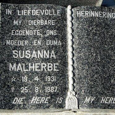 MALHERBE Susanna 1931-1987