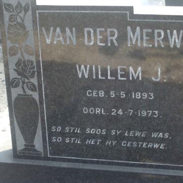MERWE Willem J., van der 1893-1973