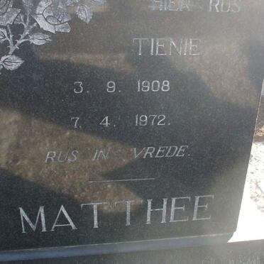 MATTHEE Tienie 1908-1972