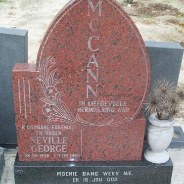 McCANN Neville George 1939-1993