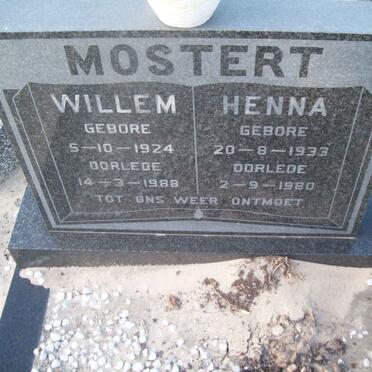 MOSTERT Willem 1924-1988 &amp; Henna 1933-1980