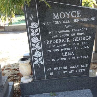 MOYCE Frederick George 1917-1993 &amp; Lena 1920-2002