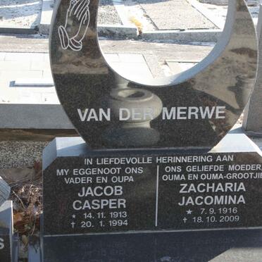 MERWE Jacob Casper, van der 1913-1994 &amp; Zacharia Jacomina 1916-2009