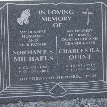 MICHAELS Norman P.S. 1950-2002 :: QUINT Charles H.A. 1919-2002