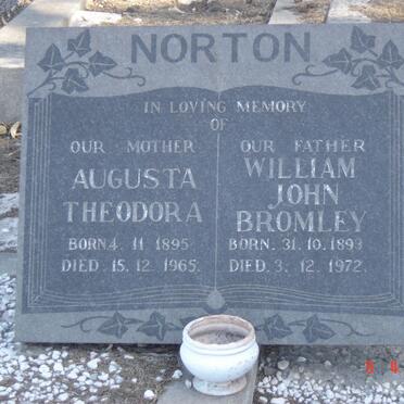 NORTON William John Bromley 1893-1972 &amp; Augusta Theodora 1895-1965