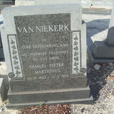 NIEKERK Samuel Pieter Marthinus, van 1902-1973
