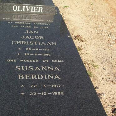 OLIVIER Jan Jacob Christiaan 1911-1986 &amp; Susanna Berdina 1917-1992