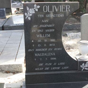 OLIVIER Willem 1912-1972 &amp; Magdalena -1996