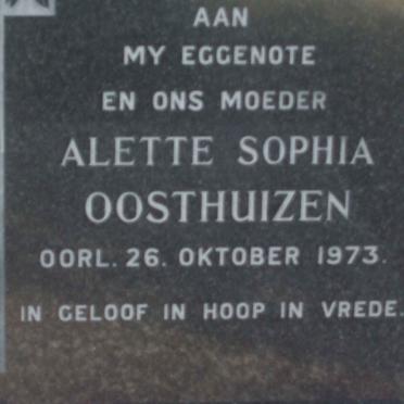 OOSTHUIZEN Aletta Sophia -1973