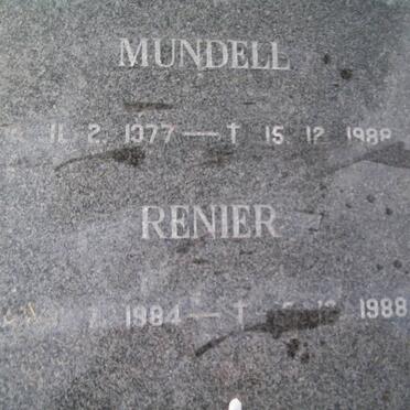 OLLEWAGEN Mundell 1977-1988 :: OLLEWAGEN Renier 1984-1988